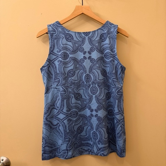 Patagonia Bandha Tank Top in blue paisley print size large scoop neck - Picture 6 of 8